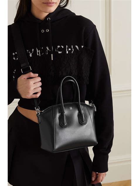 givenchy purse with silver emblem on front|Mini Antigona Lock bag in Box leather in .